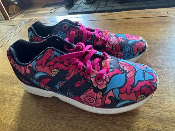 adidas Shoes - Adidas ZX Flux Floral Torsion Sneakers Women's 7.5 Pink Blue BB3791